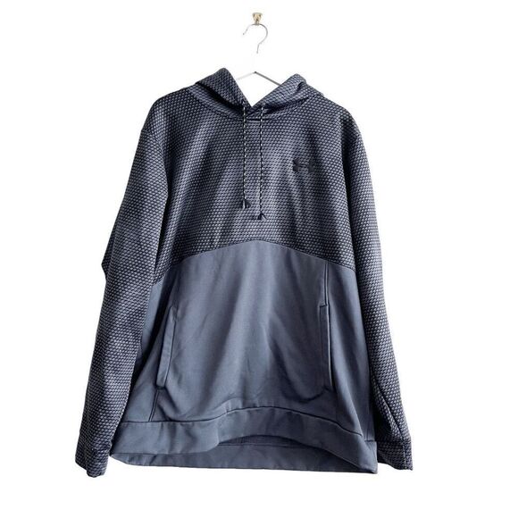 Under Armour Men's Geometric Storm Armour Fleece Lined Pullover Hoodie Gray 2XL - Picture 1 of 6